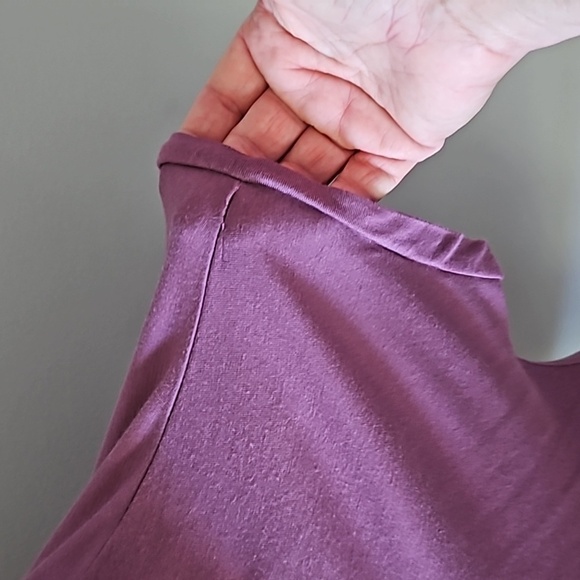 Apt. 9 Purple Short Sleeve Tee with Black and Glitter Silver Design - Picture 8 of 15